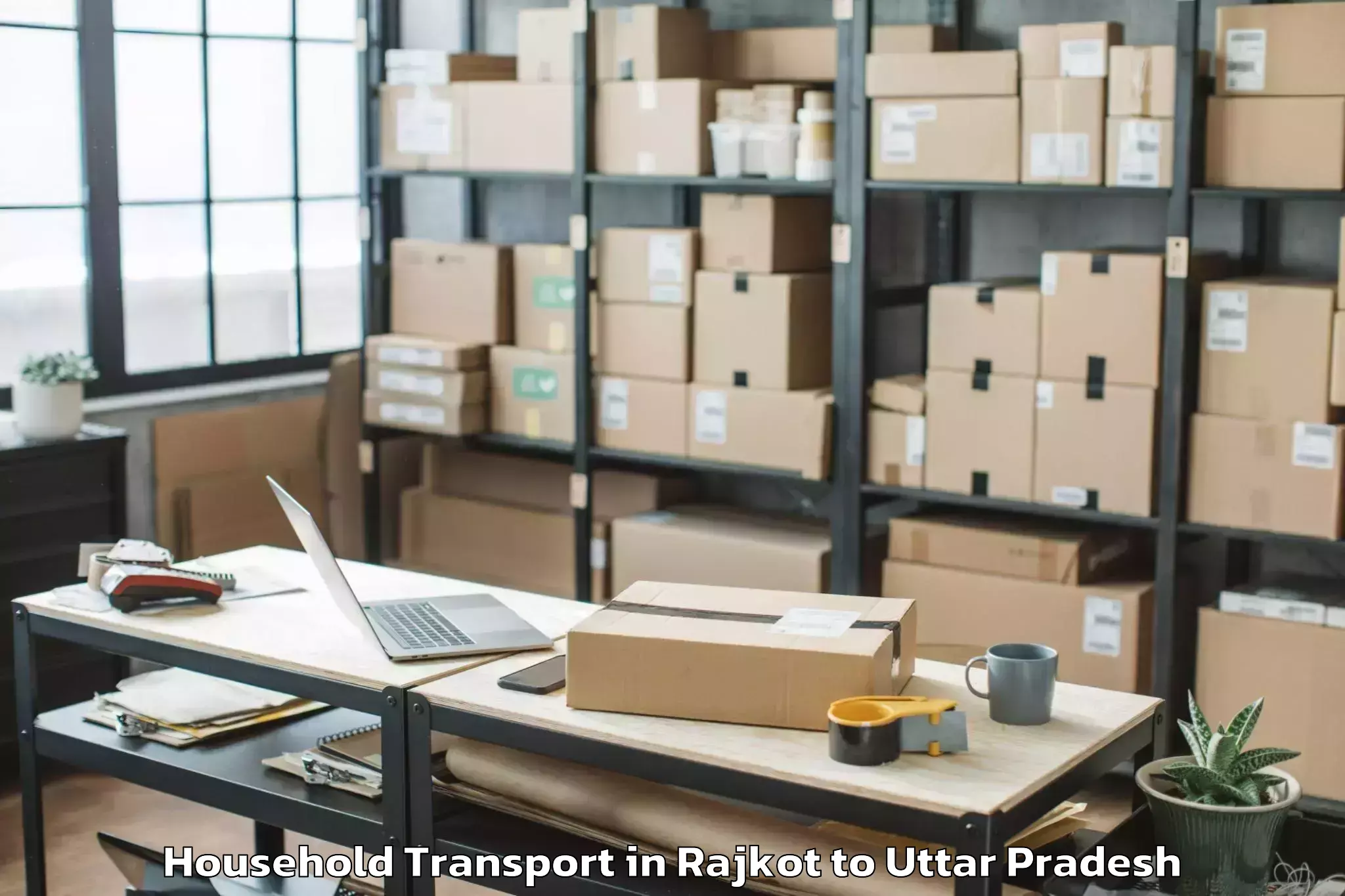 Book Rajkot to Kirauli Household Transport Online